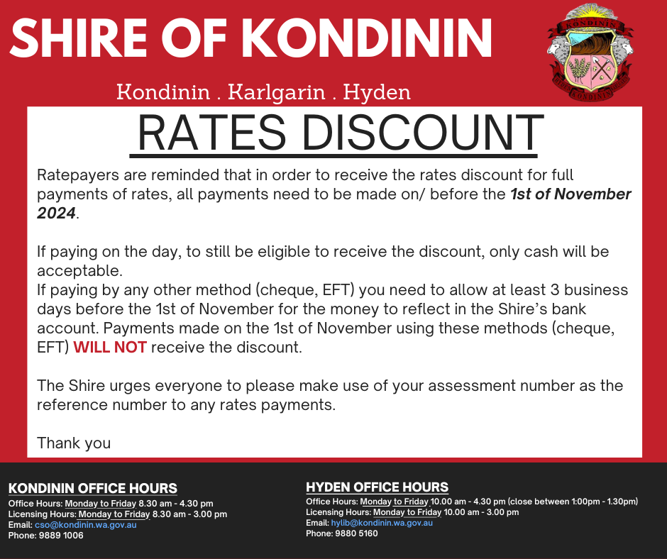 Rates Discount